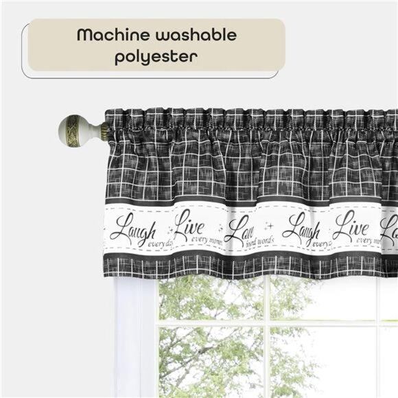 Soft Valance Window Curtains - 58 Inch Width, 14 Inch Length - Picture 3 of 8
